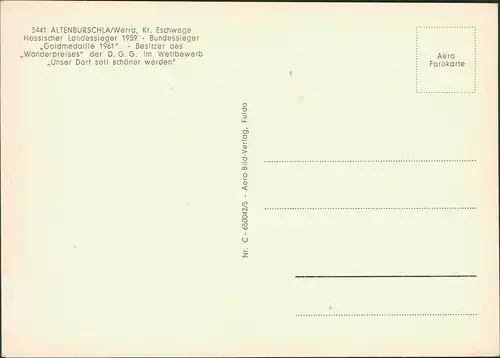 Altenburschla Mehrbildckarte „Das Dorf in Grün und Blümen" 1970