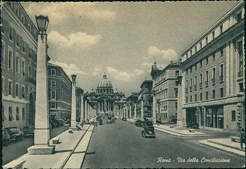 Cartoline Rom Roma Conciliazione Strasse und Hg. Peterskirche. 1982