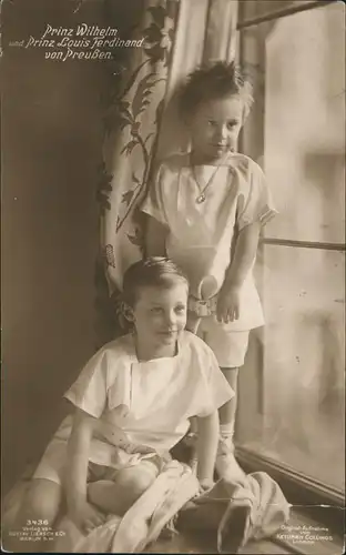 Adel Prinzen/Prinzessinen Prinz Wilhelm und Prinz Louis Ferdinand 1912