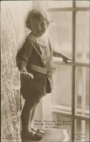 Adel Prinz Alexander Ferdinand Sohn des Prinzen August Wilhelm von Preußen 1913