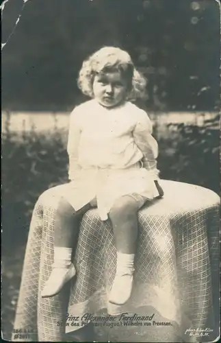 Prinzen/Prinzessinen Prinz Alexander Ferdinand Sohn A.W. von Preussen 1912