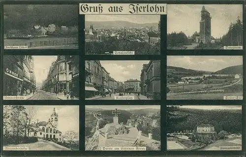 Ansichtskarte Iserlohn Forsthaus, Kaiserplatz, Unnaerstraße 1915