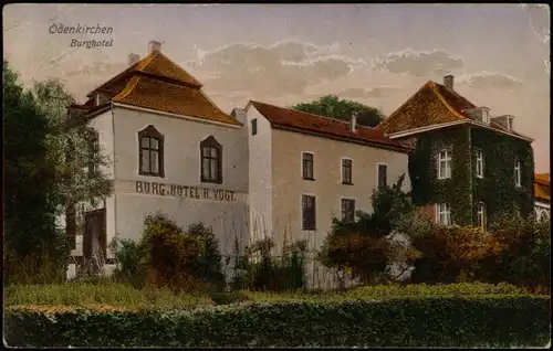Odenkirchen Mönchengladbach Ortsansicht  mit Burg Hotel 1918   1. WK Feldpost