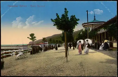 Ansichtskarte Göhren (Rügen) Promenade, beim Konzert 1914