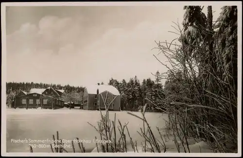 Ansichtskarte Holzhau-Rechenberg-Bienenmühle Fischers Gasthof im Winter 1937
