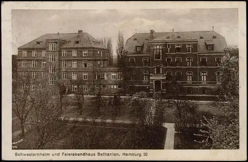 Ansichtskarte Hamburg Schwesternheim und Feierabendhaus Bethanien 1926