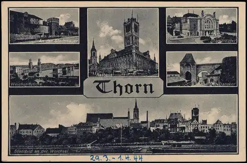Postcard Thorn Toruń MB: Stadt, Straßen, Stadtmauer 1925