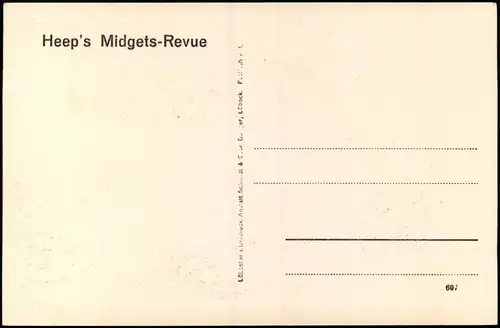 Ansichtskarte  Heep's Midgets-Revue Schausteller 1926