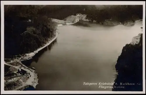 Lauenhain Mittweida Talsperre Kriebstein Waldheim  Flugzeug liegeraufnahme 1930