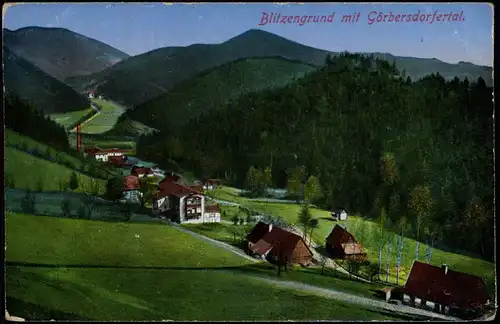 Görbersdorf Schlesien Sokołowsko  Görbersdorfertal. 1916  gel. Stempel