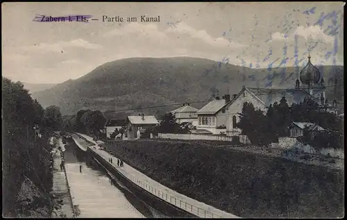 CPA Zabern Saverne Partie am Kanal 1917