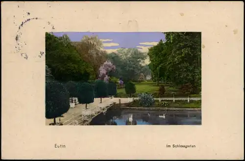 Ansichtskarte Eutin Im Schlossgarten Großherzogliches Schloss 1911