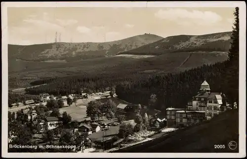 Brückenberg-Krummhübel  Karpacz Panorama-Ansicht m. Schneekoppe 1933