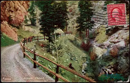 .USA United States of America USA Landscape, Landschaft, Sylvia Falls 1911/1907