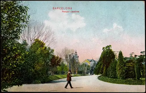 Postales Barcelona Park Parque Jardines 1910/1908