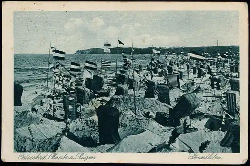 Ansichtskarte Baabe Strandleben 1926  gel. Putbus - Göhren
