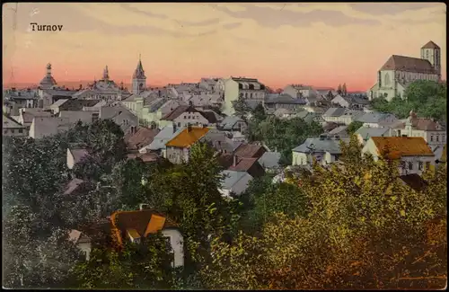 Postcard Turnau Turnov Panorama-Ansicht Stadt-Ansicht 1910