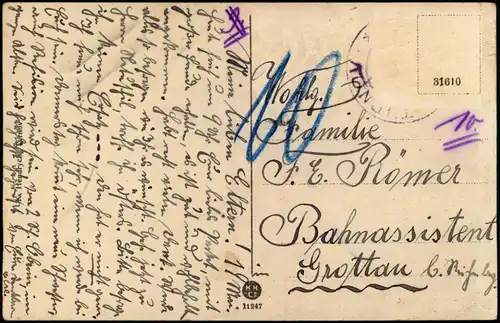 Postcard Turnau Turnov Panorama-Ansicht Stadt-Ansicht 1910