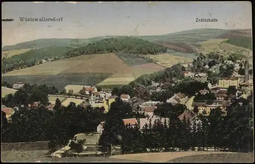 Wüstewaltersdorf Walim Panorama-Ansicht, Blick zur Zedlitzhaide 1910