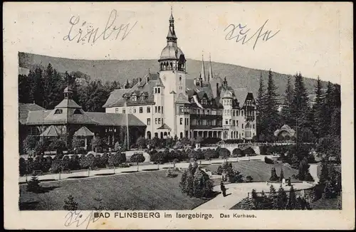 Postcard Bad Flinsberg Świeradów-Zdrój Partie am Kurhaus 1930