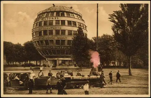 Ansichtskarte Dresden Kugelhaus, Liliputbahn später Pioniereisenbahn 1930