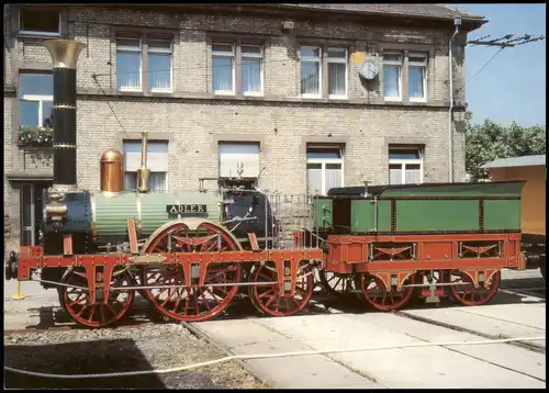 Motivkarte Verkehr & Eisenbahn Erste Dampflokomotive ADLER 1984