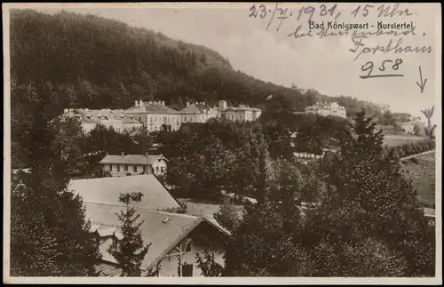 Postcard Bad Königswart Lázně Kynžvart Kuranlagen Kurviertel 1931