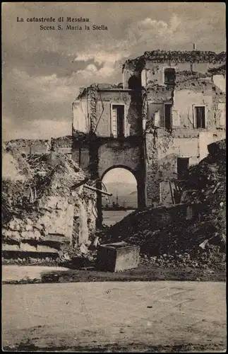 Cartoline Messina Scesa S. Maria la Stella La catastrofe di Messina 1910