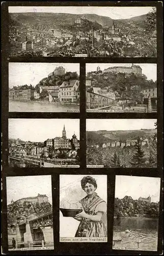 Ansichtskarte Greiz Mehrbild 1908