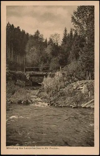 Pockau (Erzgebirge) Mündung des Lauterbaches in die Pockau   1920