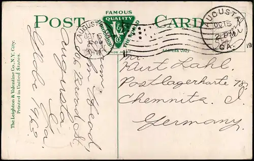 Postcard Augusta Georgia Beech Spring, Lake View Park 1915