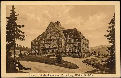 Oberwiesenthal Hiekes Unterkunftshaus am Fichtelberg 1150 m Seehöhe 1928