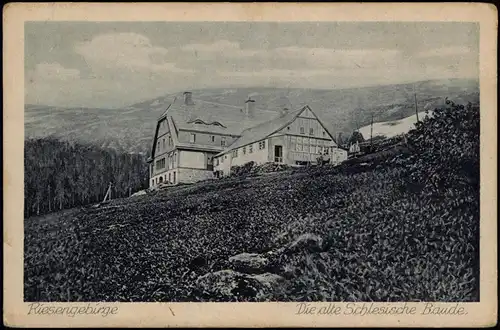 Postcard Schreiberhau Szklarska Poręba Alte schlesische Baude 1923