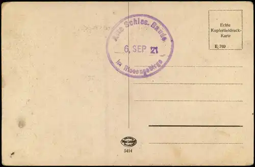 Postcard Schreiberhau Szklarska Poręba Alte schlesische Baude 1923