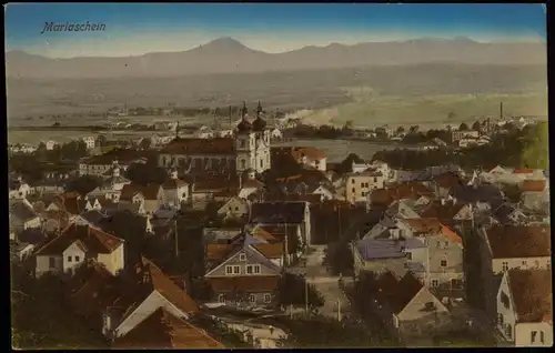 Mariaschein-Graupen Bohosudov Krupka Blick auf die Stadt - colorierte AK 1912