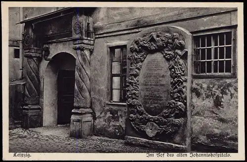 Ansichtskarte Leipzig Im Hof des alten Johannishospitals 1920