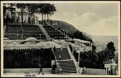 Ansichtskarte Sellin Kurhaus-Terrassen 1911   gelaufen mit Stempel (RÜGEN)