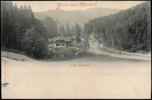 Kipsdorf-Altenberg (Erzgebirge) Partie an der Villa Waldhof 1900