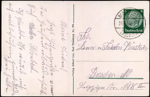 Postcard Bad Flinsberg Świeradów-Zdrój Totalansicht mit Heufuder 1935