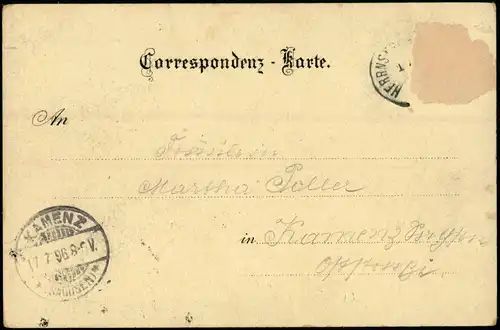 Litho AK Tetschen-Bodenbach Decín Prebischtor Gruss vom Gaststätte Böhmen 1896