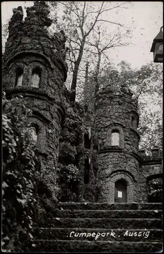 Postcard Aussig Ústí nad Labem (Ustji, Ustjiss) Lumpepark, Ruine 1934