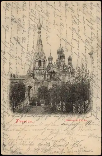 Ansichtskarte Südvorstadt-Dresden Russisch-Orthodoxe Kirche 1900