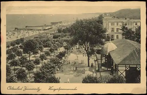 Ansichtskarte Zinnowitz Konzertpromenade 1936