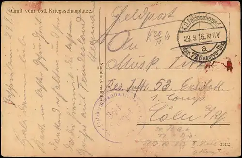 Postcard Alexandrowo Aleksandrów Kujawski Soldaten vor der Kirche 1916