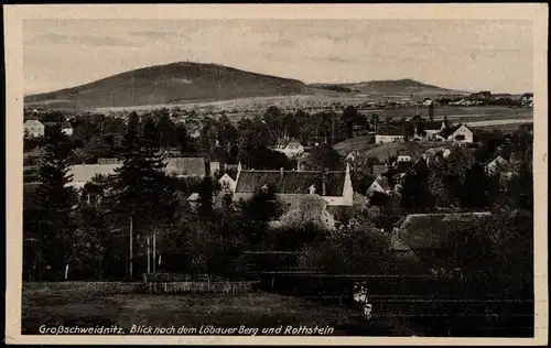Großschweidnitz (OL) Swóńca Blick nach dem Löbauer Berg und Rothstein 1931