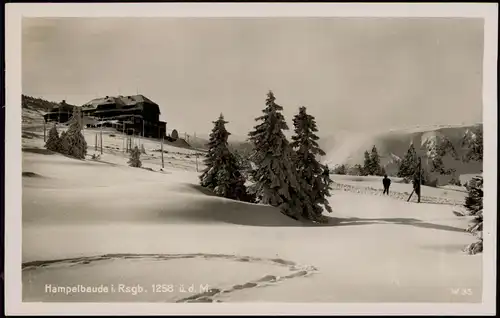 Brückenberg-Krummhübel Karpacz Górny Karpacz Hampelbaude   im Winter 1931
