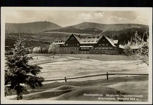 Brückenberg-Krummhübel Karpacz Górny Karpacz Teichmannbaude im Winter 1932