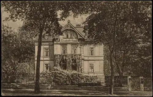 Ansichtskarte Chemnitz Elisabeth-Haus Weststraße 8 1921