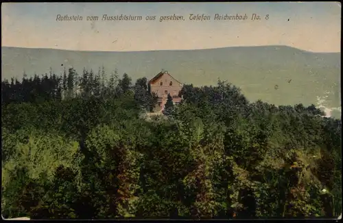 Ansichtskarte Reichenbach (Oberlausitz) Rothstein vom Aussichtsturm aus 1913