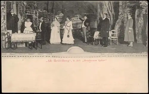 ..Alt-Heidelberg", 2. Act: ,,Gaudeamus Igitur"  Theater - Schauspieler 1905